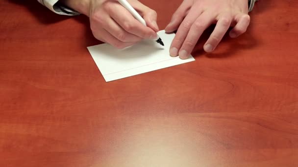 Solution d'écriture sur papier à lettres — Video