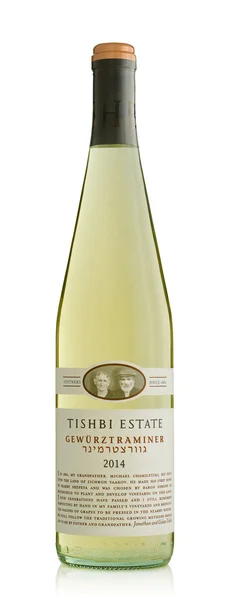 Wina Gewurztraminer Tishbi nieruchomości 2014 — Zdjęcie stockowe