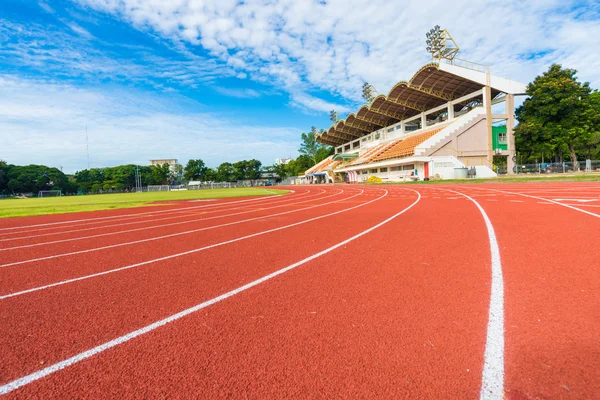 Running Track Soccer Field Sport Background — Stock Photo, Image