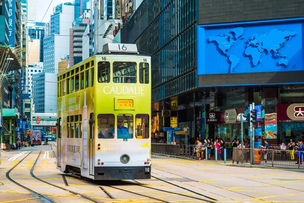 Hong Kong Çift katlı tramvay orta. Tramvaylar Hong Kong 