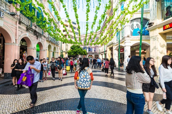 Macau Macau Ekim 2015 Senado Meydanı Zenci Manzaralı Meydan Macau — Stok fotoğraf