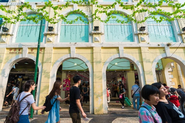 Macau Macau Οκτωβρίου 2015 Senado Square Nigth Άποψη Του Μακάο — Φωτογραφία Αρχείου