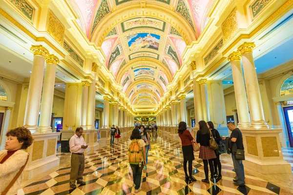 Macau Cina Ottobre 2016 Venetian Macau Resort Hotel Vista Interna — Foto Stock