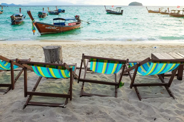 Las Sillas Playa Fondo Del Mar Lipe Tailandia — Foto de Stock