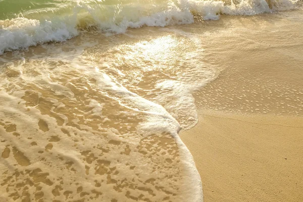 Песок Пляжа Уютном Фоне Морской Волны — стоковое фото