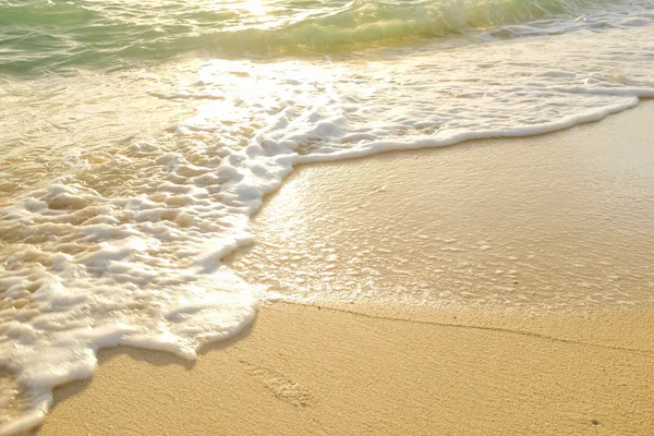 Песок Пляжа Уютном Фоне Морской Волны — стоковое фото