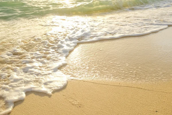 Sable Plage Avec Vague Mer Fond Confortable — Photo