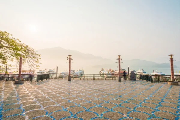 Sun Moon Lake Yuchi Nántóu Xiàn Taiwan Maart 2015 Sunrise — Stockfoto