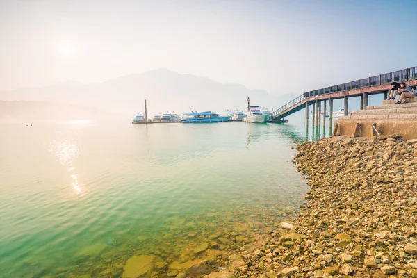 Sun Moon Lake Yuchi Nantou County Taiwan März 2015 Sonnenaufgangsaufnahme — Stockfoto