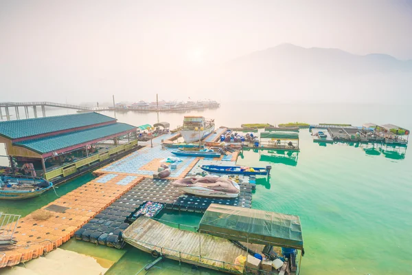 Sun Moon Lake Yuchi Nantou County Taiwan März 2015 Sonnenaufgangsaufnahme — Stockfoto