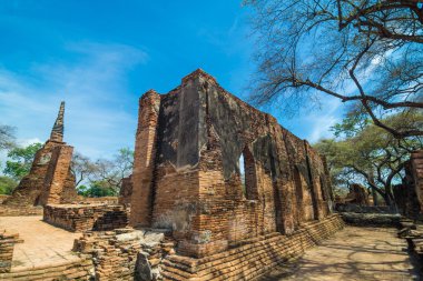 WAT phra si sanphet (wat mongkol bophit) eski pagoda Tapınağı Historical Park, Phra Nakhon Si Ayutthaya, Tayland.