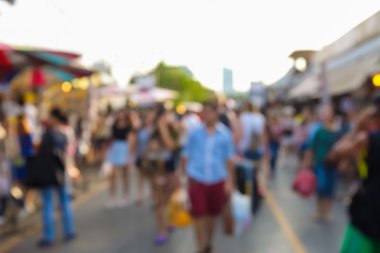 Soyut bulanık görüntü alışveriş park açık ve insanlar için b