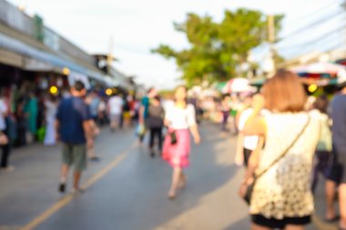 Soyut bulanık insanlar açık alışveriş merkezi