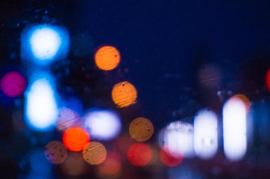 Dairesel bokeh arka plan trafik ışık