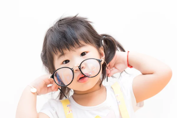 Beautiful asian lovely girl wearing glasses — Stock Photo, Image