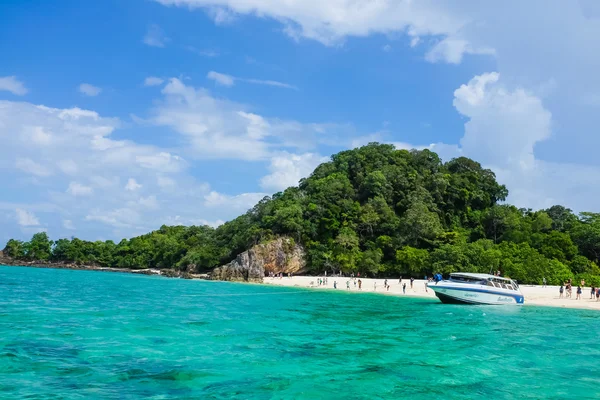 Satun Thaïlande Décembre 2015 Île Lipe Bateau Vitesse Sur Mer — Photo