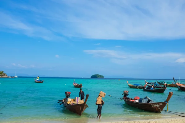 Koh Lipe Thailand Dezember 2015 Langschwanzboot Mit Touristensegeln Auf Dem — Stockfoto