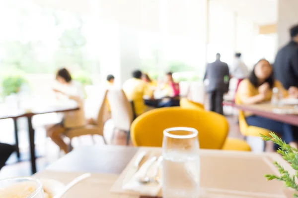 Blurred Modern Restaurant White Sun Light Blur Background Bokeh — Stock Photo, Image