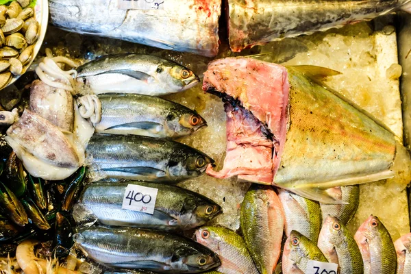 Hora Comer Conjunto Mariscos Crudos Preparándose Para Asar Parrilla Isla — Foto de Stock