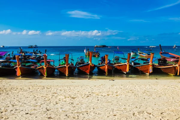 Pesca Cola Larga Parque Barcos Viaje Playa Arena Fila Barco — Foto de Stock