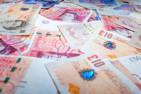 War Der Zusammenbruch Großbritannien Große Britische Pfund Banknoten Gbp Close — Stockfoto