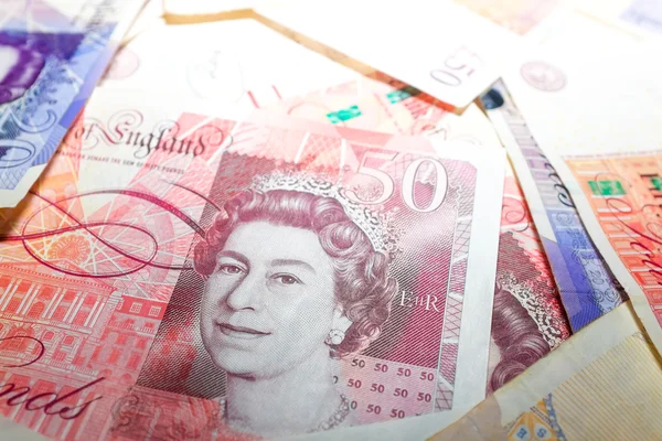 War Der Zusammenbruch Großbritannien Große Britische Pfund Banknoten Gbp Close — Stockfoto