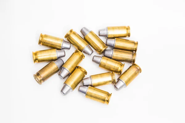 Cartuchos de balas de chumbo com munições .45 ACP . — Fotografia de Stock