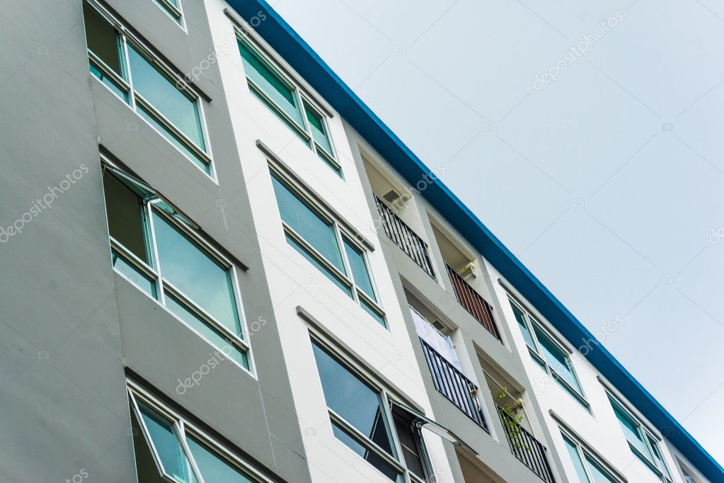 Typical lowrise apartment building in urban area