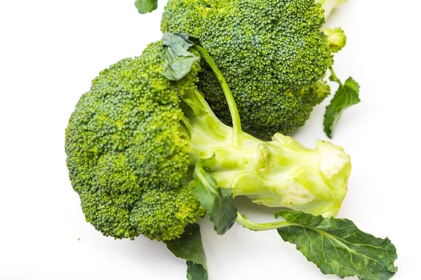 Broccoli verdure biologiche da vicino isolato — Foto Stock