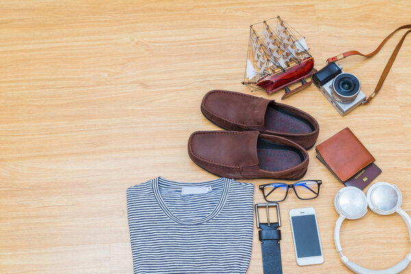 Квартира лежал пункт путешественник вид сверху человек аксессуары
