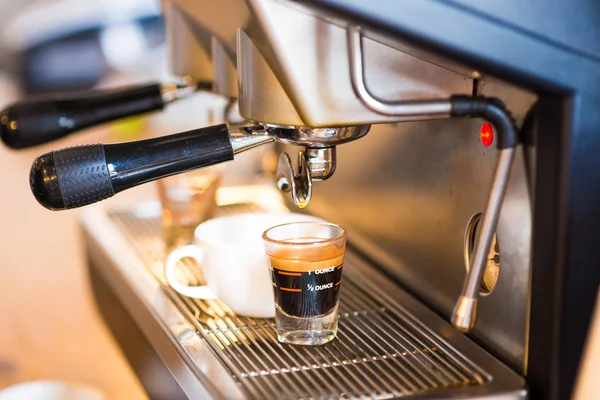 Close up coffee machine in coffee shop