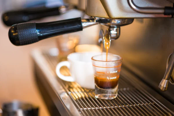 Close up coffee machine in coffee shop, Making coffee