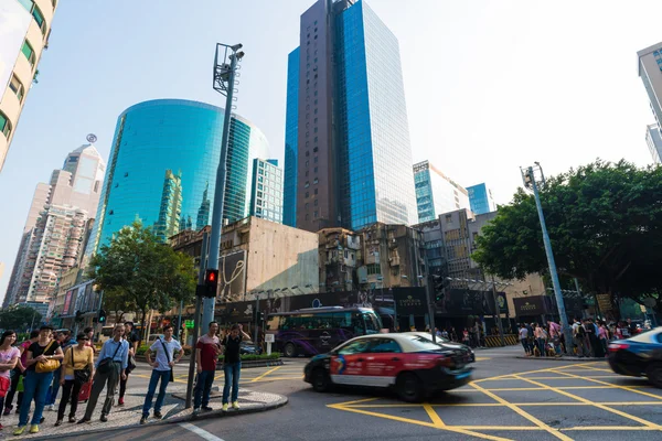 Macao Cina Ottobre 2015 Turisti Acquirenti Che Camminano Lungo Una — Foto Stock