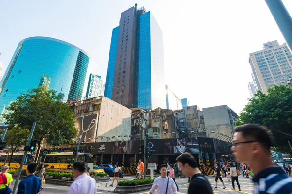Macao Chine Octobre 2015 Les Touristes Les Acheteurs Marchent Long — Photo