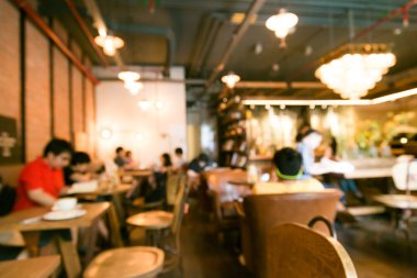 Arka plan bulanık yiyecek ve içecek Cafe