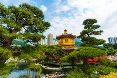 Nan Lian Green Garden 'daki Hong Kong Parkı' nda Altın Çadır Mükemmelliği