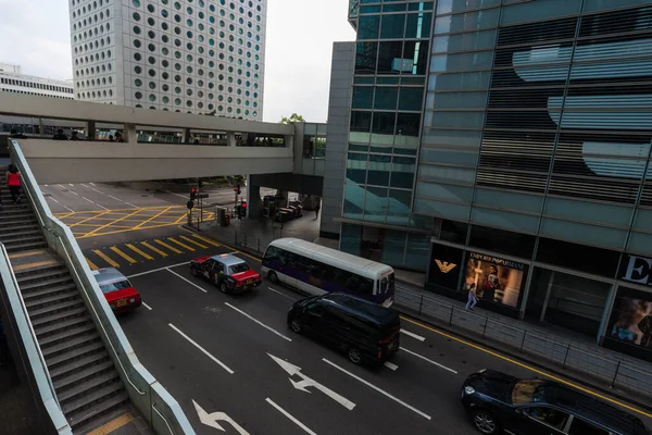 Hongkong Hongkong Octobre 2015 Fond Voyage Avec Bâtiment Hongkong Transport — Photo