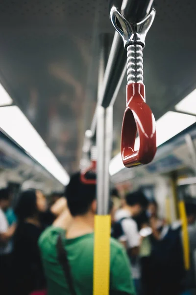 市内電車の中でぼやけている概要 背景交通 — ストック写真