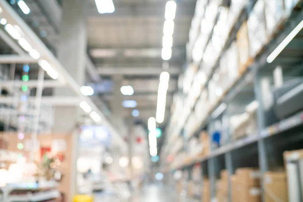 Abstract box blurred shelf of supermarket warehouse store business background