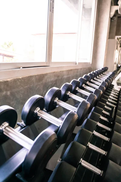 Manubrio Sollevamento Pesi Roll Palestra Sportiva Concetto Sano — Foto Stock