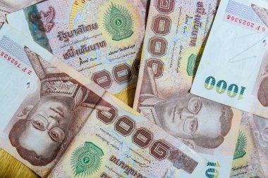 Tayland 1000 banyo değeri iş konsepti eski tip para notu