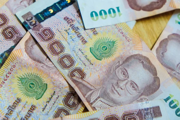 Fondo 1000 Thb Valor Baht Tailandés Cerca Financiación Negocios — Foto de Stock
