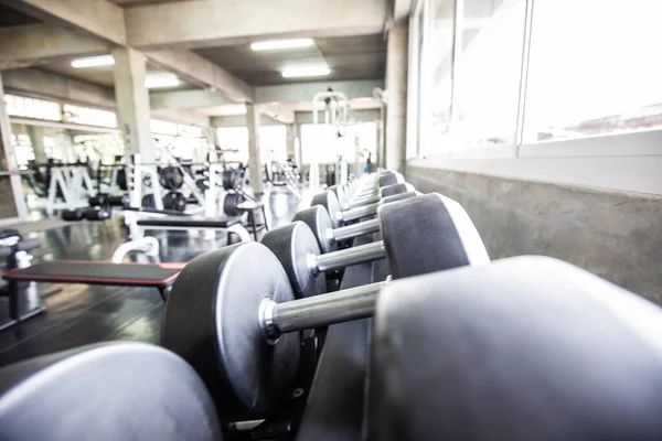 Fila Gran Mancuerna Gimnasio Gimnasio Concepto Fondo Deportivo —  Fotos de Stock