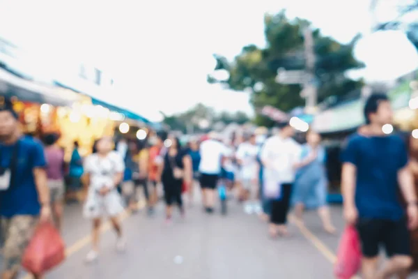 Blurred People Walking City Street Outdoor Chatuachak Market Thailand — Stock Photo, Image