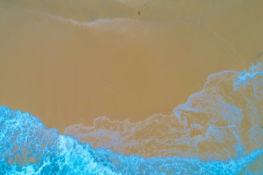 Hava görüntüsü deniz dalgası kumlu uzay doğa arkaplanı