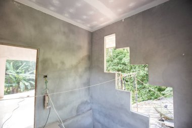 Modern ev binası boş oda tasarımı