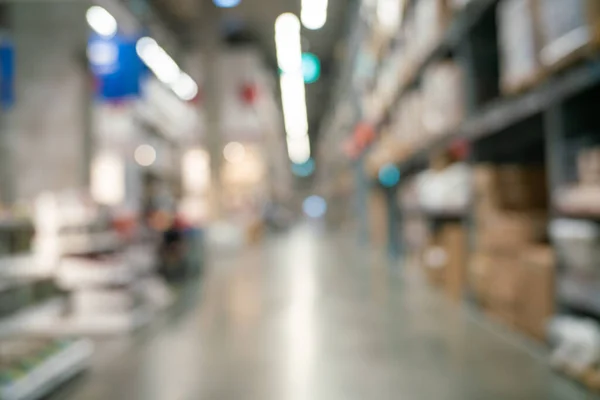 Estante Borroso Caja Abstracta Fondo Negocio Almacén Supermercados — Foto de Stock