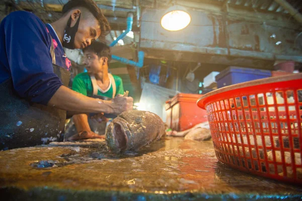 Mahachai Samutsakhon Thailandia Novembre 2020 Persone Non Identificate Indossano Una — Foto Stock