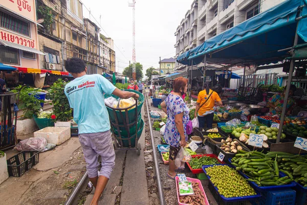 Samut Sakhon Thailand November 2020 Mensen Die Beschermende Gezichtsmaskers Dragen — Stockfoto