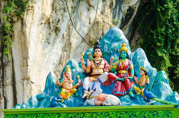 Statua del dio indù nelle grotte di Batu — Foto Stock
